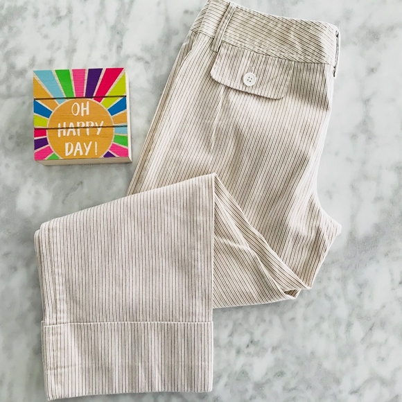 LOFT Pants - Loft Crop 4 "Marisa" Tan Ivory Capris Summer